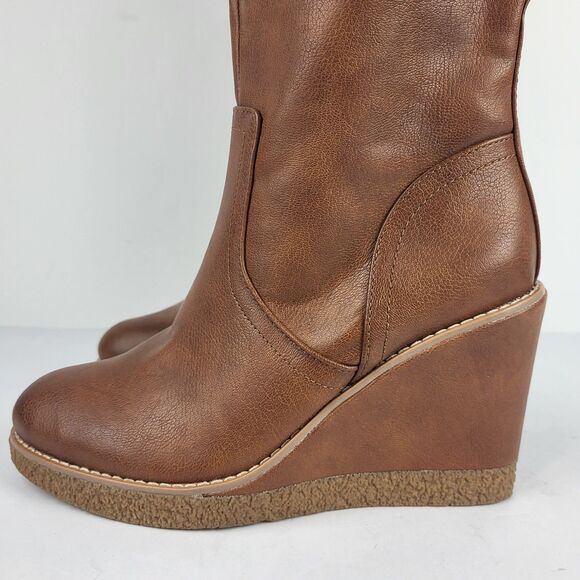 Zodiac Women’s Iggy Wedge Knee High Brown Boot Size 6.5 M - Picture 4 of 15